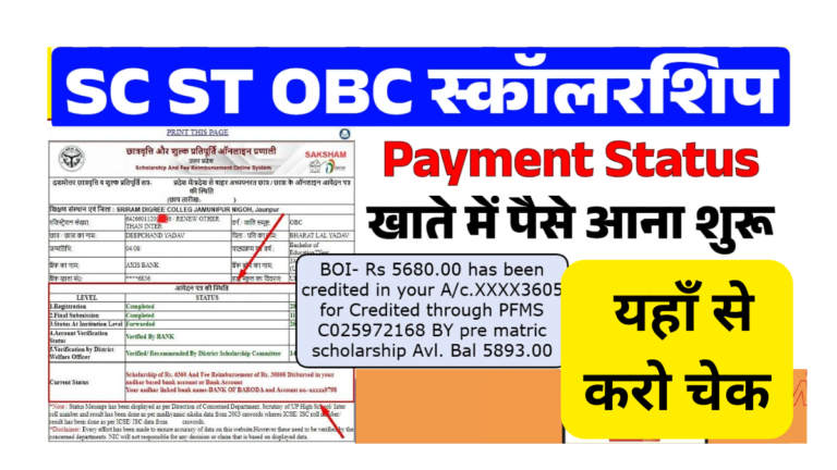 SC ST OBC Scholarship 2025